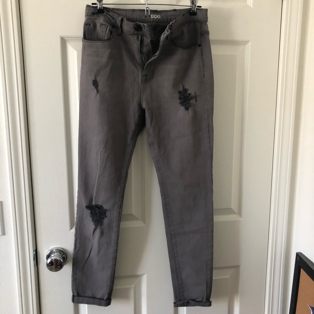 BDG grey distressed jeans